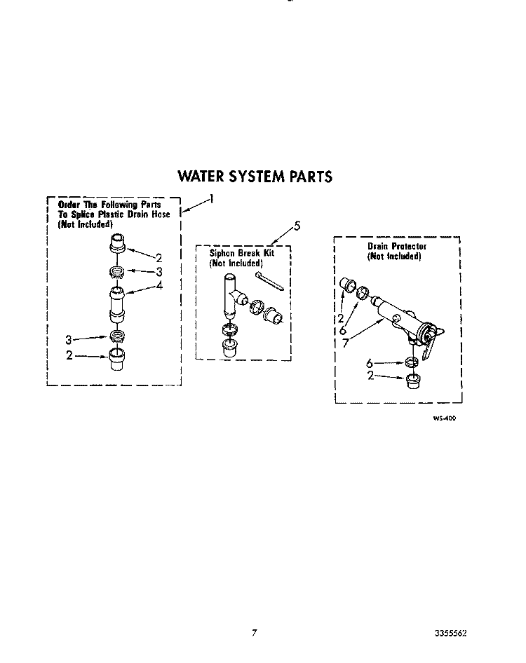 WATER SYSTEM Diagram and Parts List for AL5143VW1  Whirlpool Washer
