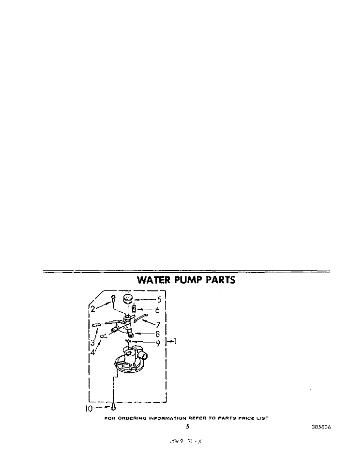 WATER PUMP Diagram and Parts List for LA7685XMW0  Whirlpool Washer