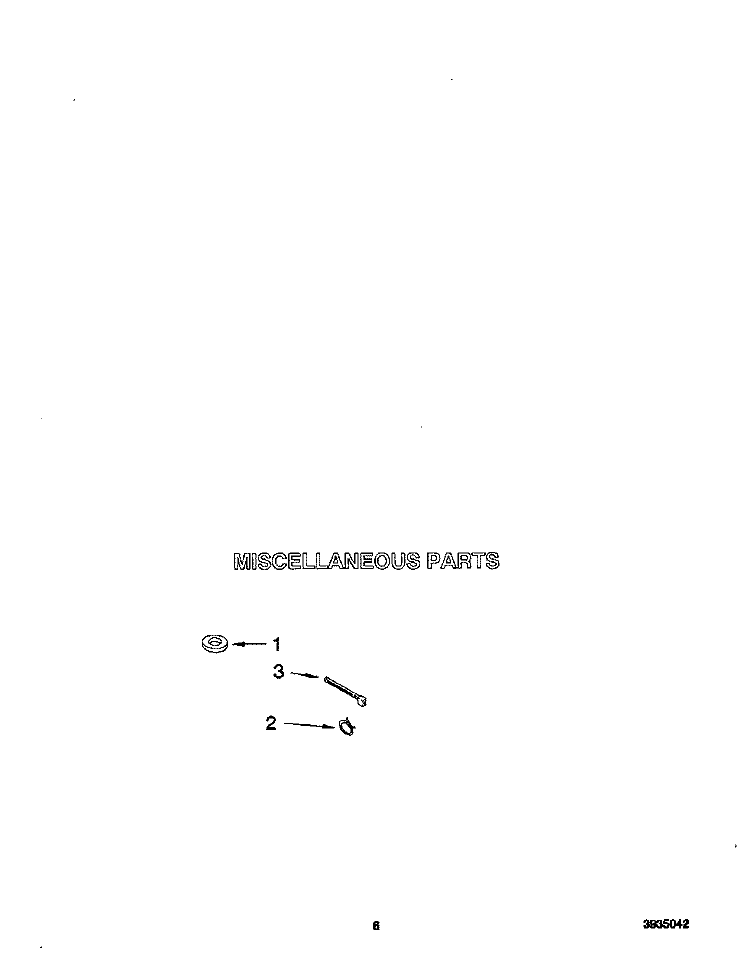 MISCELLANEOUS Diagram and Parts List for RAM5243AW2  Whirlpool Washer