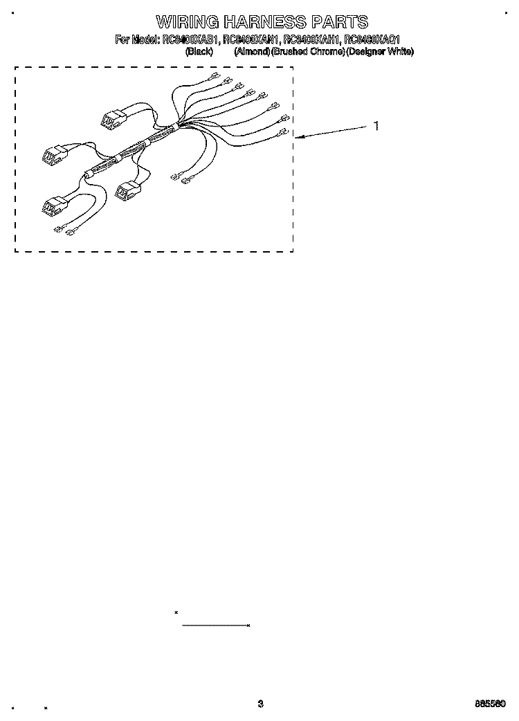SECTION Diagram and Parts List for RC8400XAN1  Whirlpool Cooktop