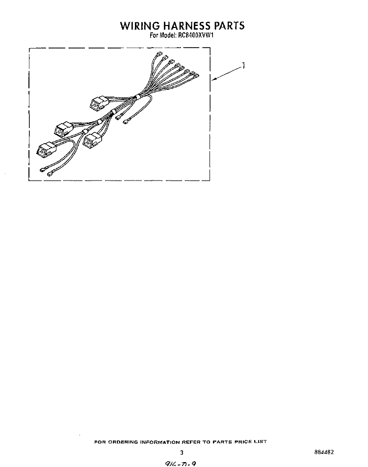 SECTION Diagram and Parts List for RC8400XVG1  Whirlpool Cooktop
