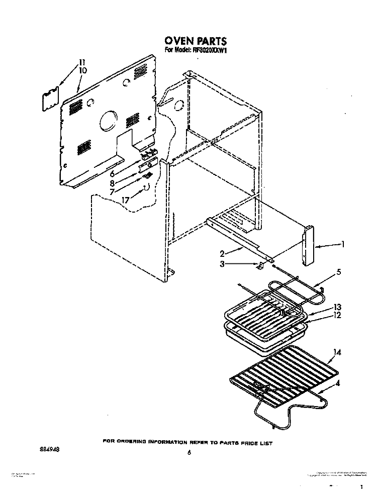 OPTIONAL Diagram and Parts List for RF3020XXW1  Whirlpool Range