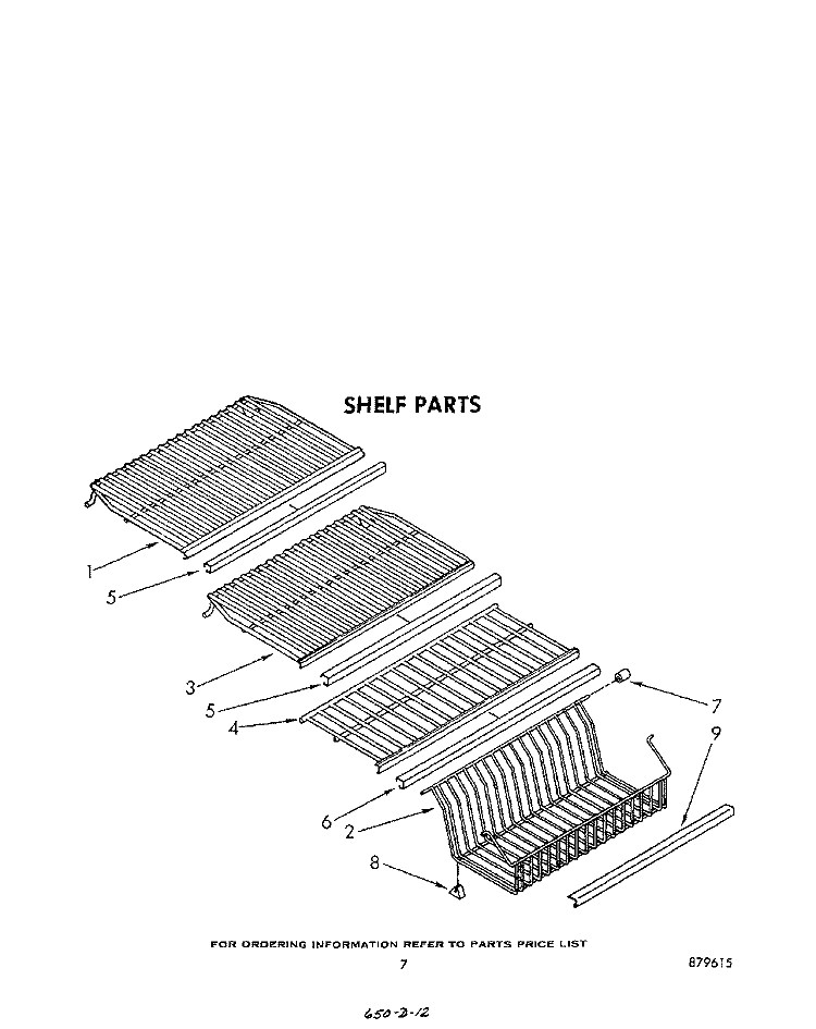 SHELF Diagram and Parts List for EV150NXSW00  Whirlpool Freezer