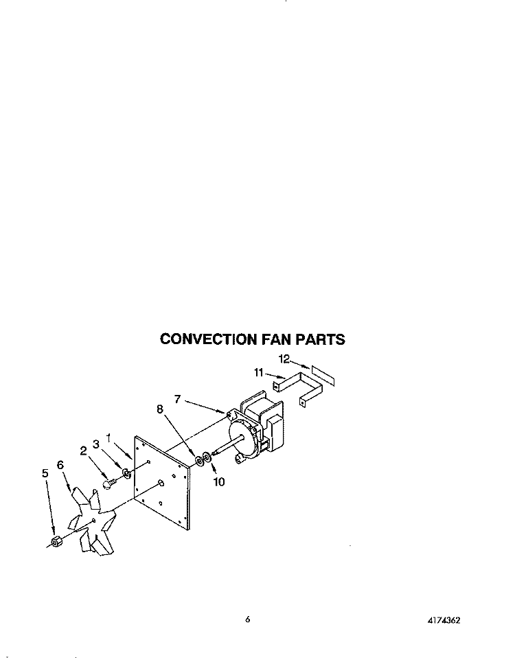 CONVECTION FAN Diagram and Parts List for KEBS208AWH1  KitchenAid Wall Oven