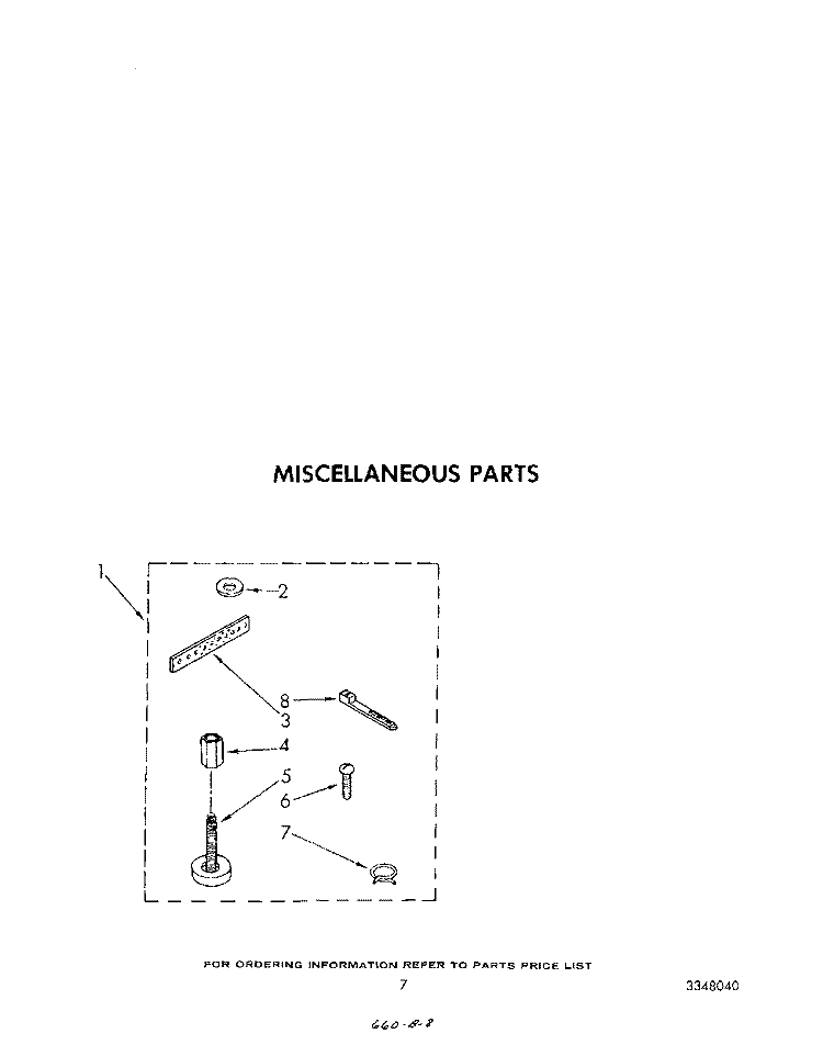 MISCELLANEOUS Diagram and Parts List for LA6055XSW0  Whirlpool Washer