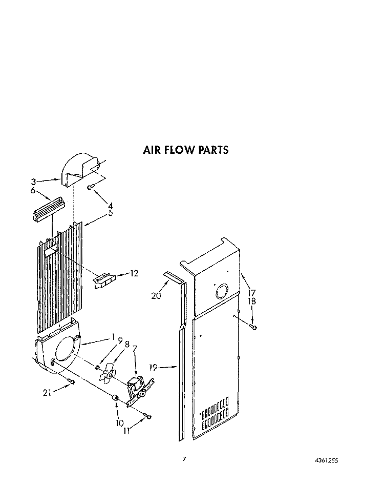 AIR FLOW Diagram and Parts List for KSRS25QXAL11  KitchenAid Refrigerator