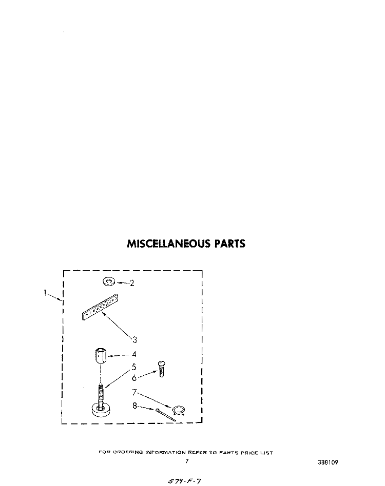 MISCELLANEOUS Diagram and Parts List for LA6000XPW2  Whirlpool Washer