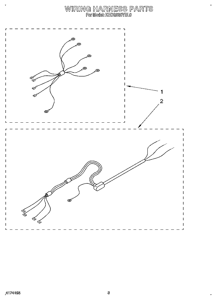 SECTION Diagram and Parts List for KECG020YWH0  KitchenAid Cooktop