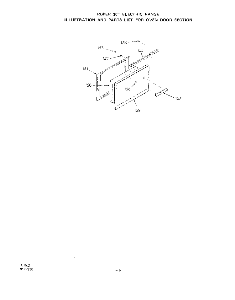 ROTISSERIE , GRIDDLE Diagram and Parts List for 2413W0A  Roper Range