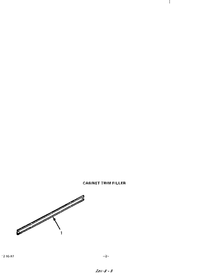 CABINET TRIM FILLER Diagram and Parts List for B9608B0  Roper Wall Oven