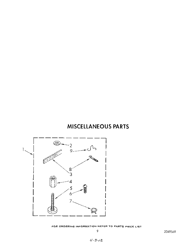 MISCELLANEOUS Diagram and Parts List for KAWE550VAL0  KitchenAid Washer