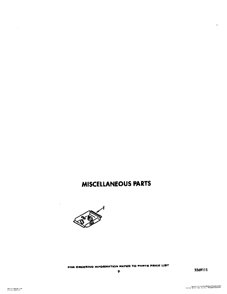 MISCELLANEOUS Diagram and Parts List for DU8920XX0  Whirlpool Dishwasher
