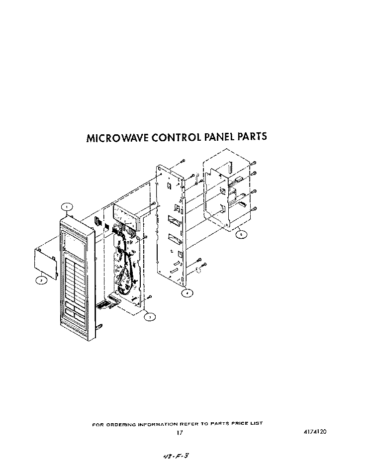 MICROWAVE CONTROL PANEL Diagram and Parts List for KEMS376TBL3  KitchenAid Microwave Oven Combo