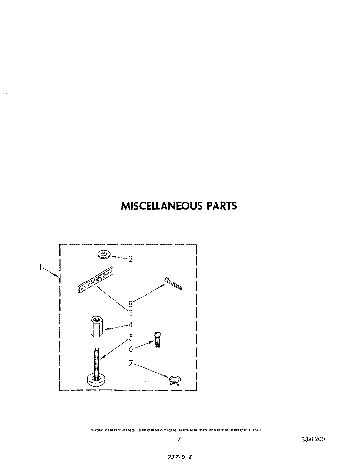 MISCELLANEOUS Diagram and Parts List for GLA5580XSW1  Whirlpool Washer