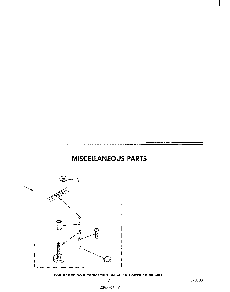 MISCELLANEOUS Diagram and Parts List for LA5460XMW1  Whirlpool Washer
