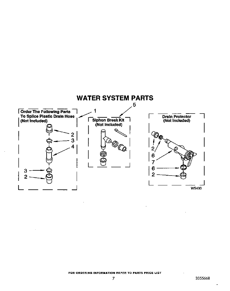 WATER SYSTEM Diagram and Parts List for LA6058XTG1  Whirlpool Washer