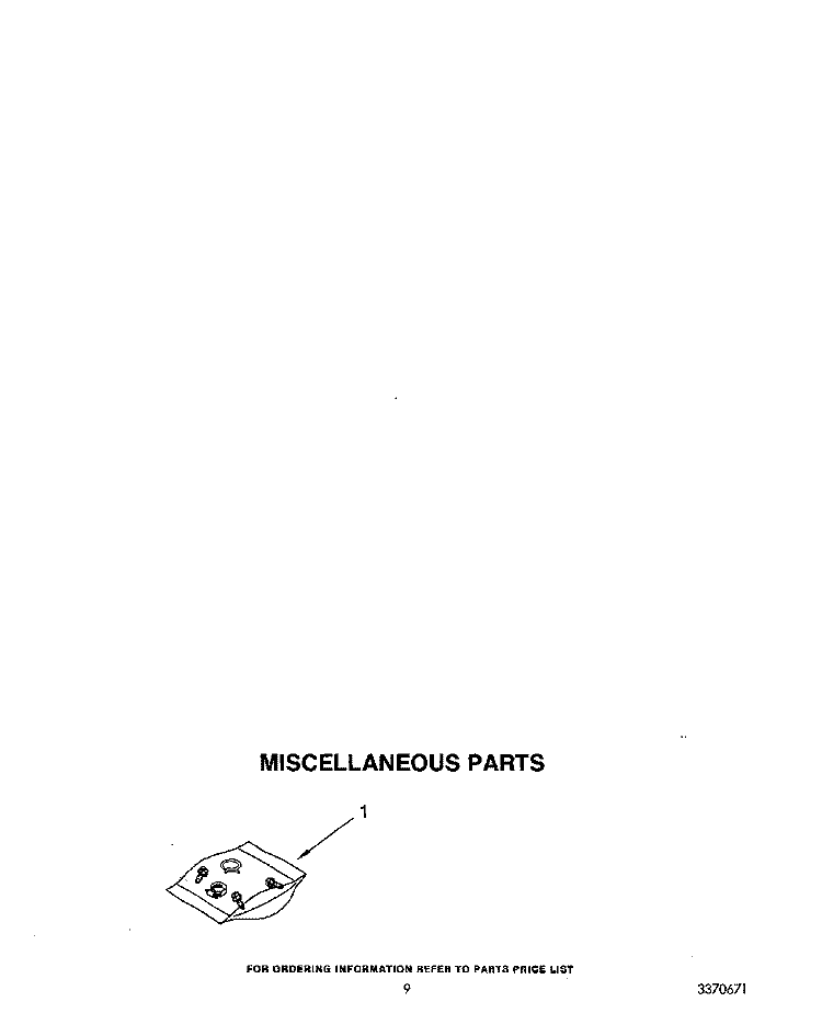 MISCELLANEOUS Diagram and Parts List for DU9450XY0  Whirlpool Dishwasher