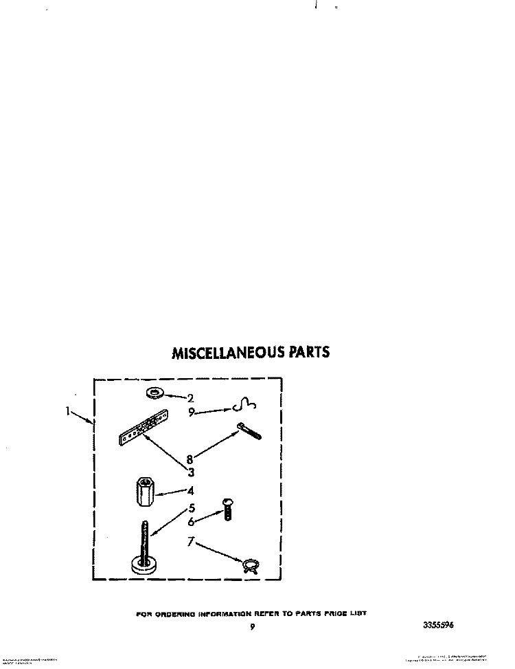 MISCELLANEOUS Diagram and Parts List for KAWE564WAL1  KitchenAid Washer