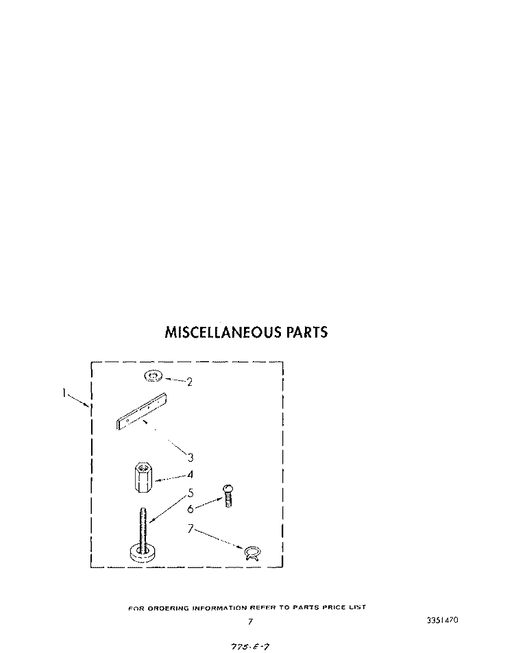 MISCELLANEOUS Diagram and Parts List for LA5720XTF0  Whirlpool Washer