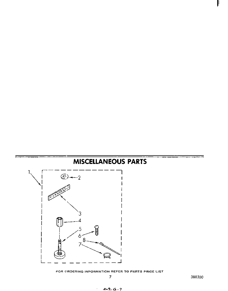 MISCELLANEOUS Diagram and Parts List for LA6300XPW3  Whirlpool Washer