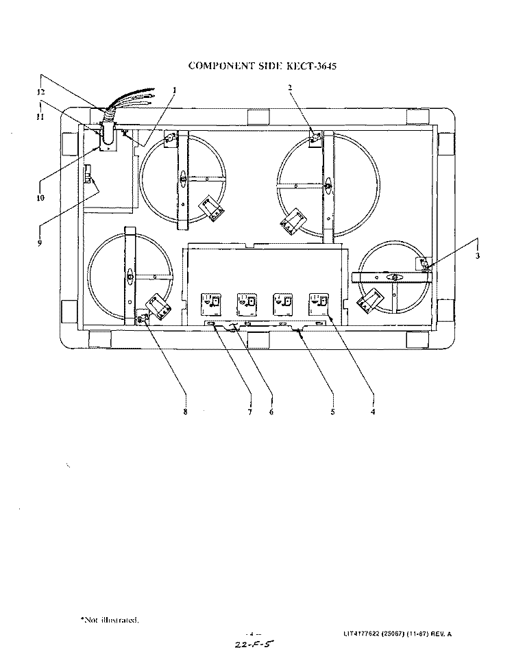 SECTION Diagram and Parts List for KECT3645  KitchenAid Cooktop