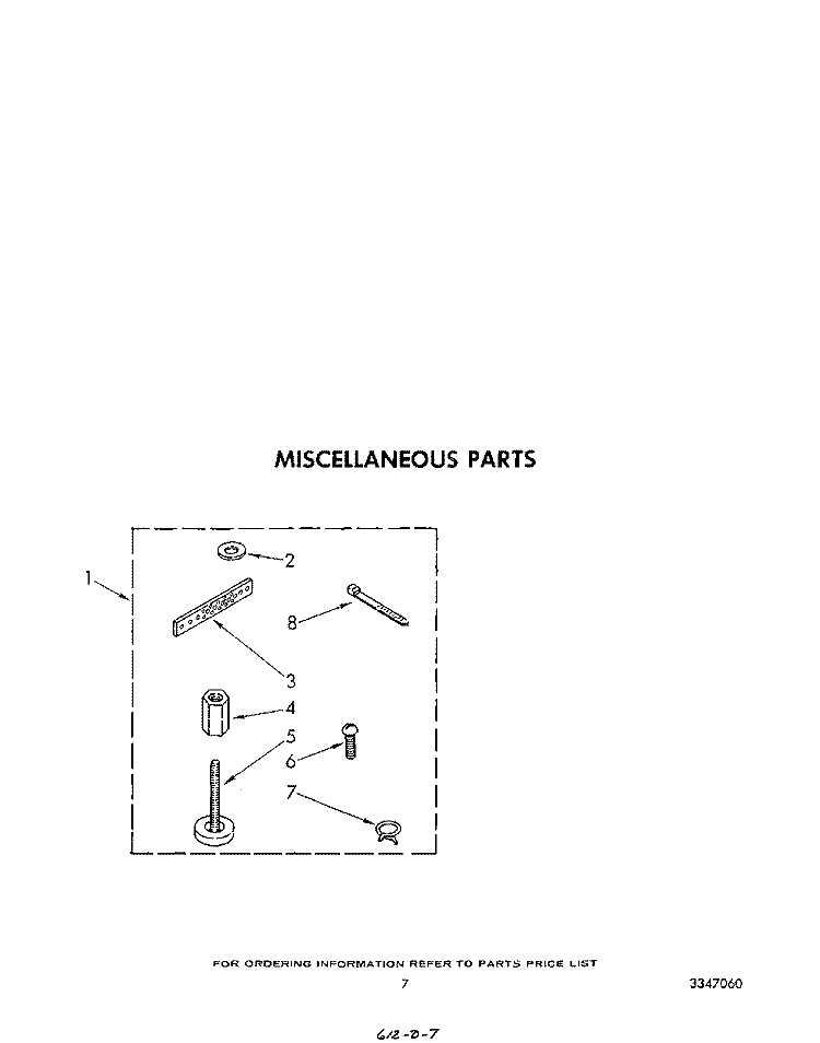 MISCELLANEOUS Diagram and Parts List for LA5300XPW5  Whirlpool Washer