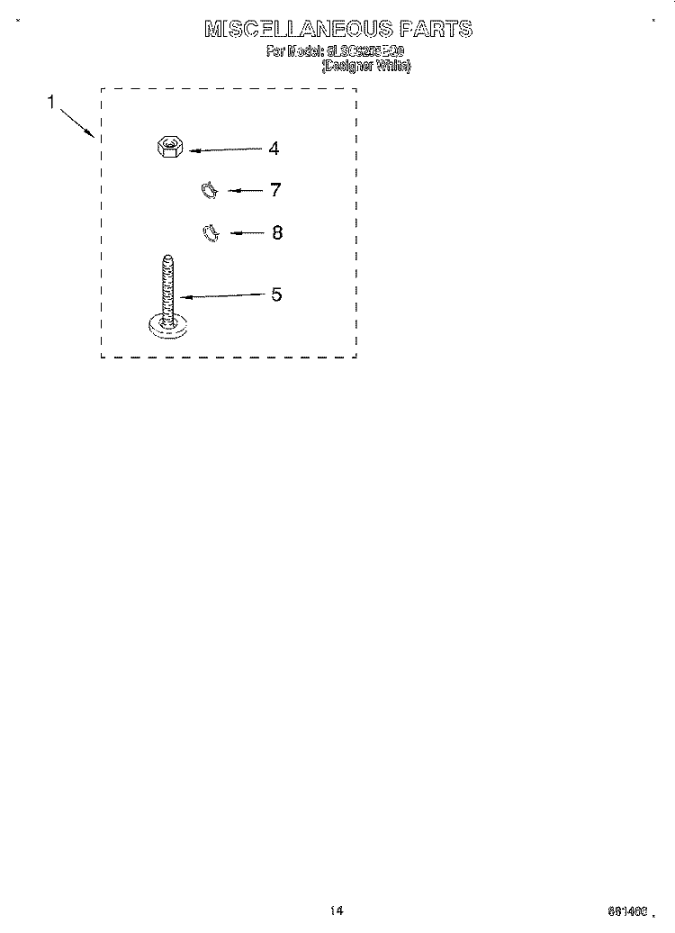 MISCELLANEOUS, LIT/OPTIONAL Diagram and Parts List for 6LSC8255EQ0  Whirlpool Washer