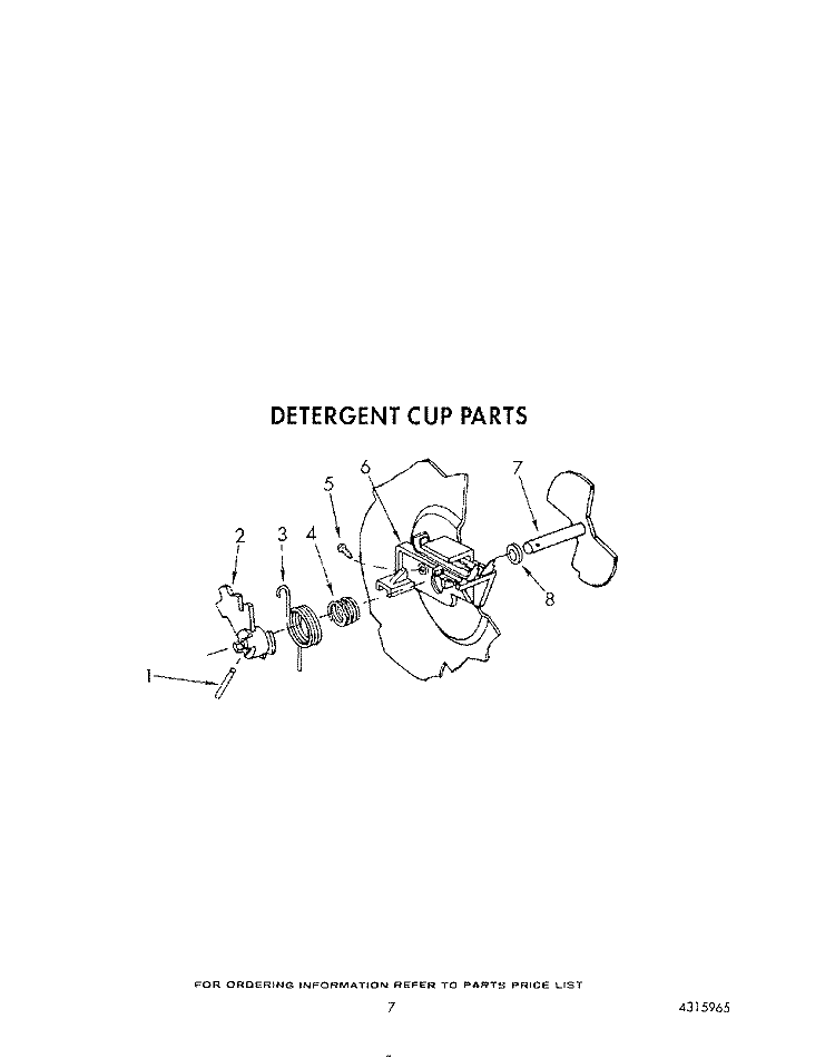 DETERGENT DUB Diagram and Parts List for 8519L10  Roper Dishwasher