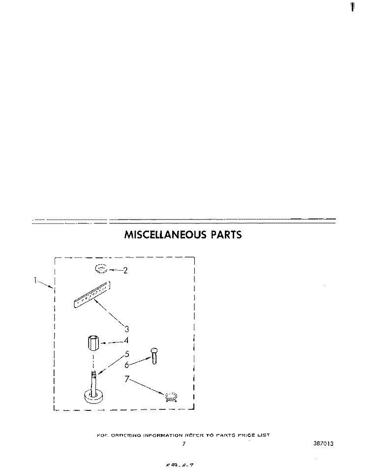 MISCELLANEOUS Diagram and Parts List for LA5460XPW1  Whirlpool Washer