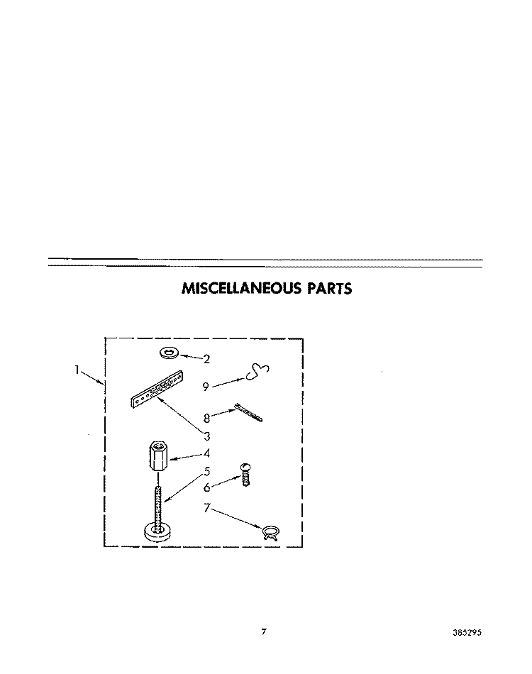 MISCELLANEOUS Diagram and Parts List for GCA2701XSW0  Whirlpool Washer