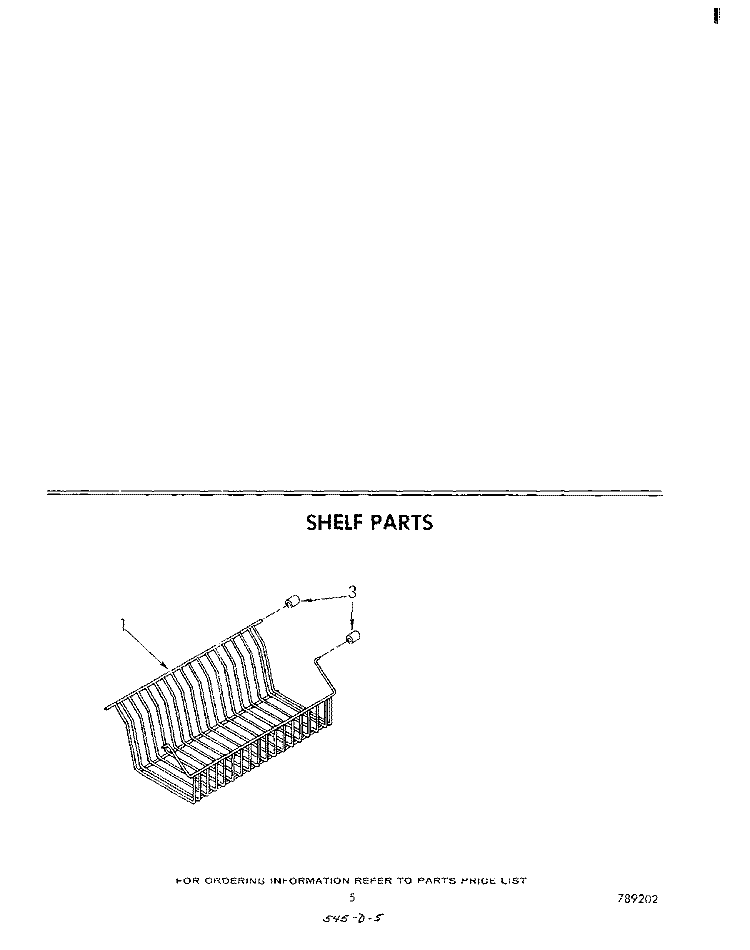 SHELF Diagram and Parts List for EV150CXRW0  Whirlpool Freezer