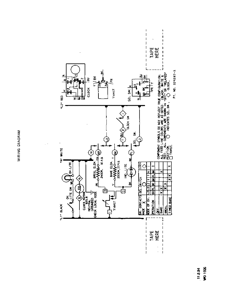 WIRING DIAGRAM Diagram and Parts List for 2025B0A  Roper Range