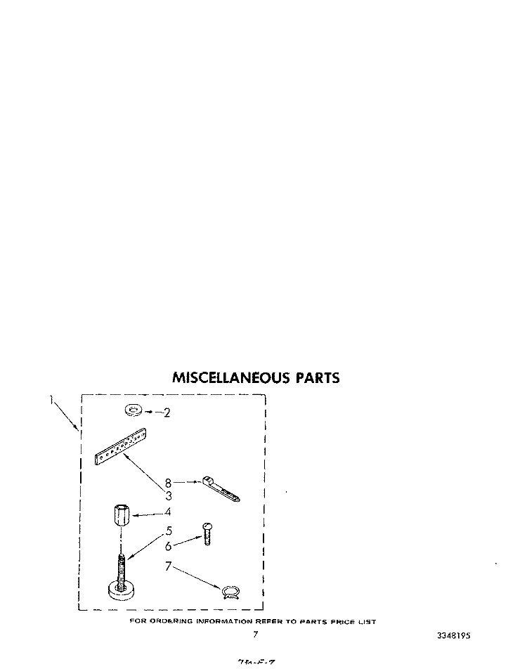 MISCELLANEOUS Diagram and Parts List for LA5600XSW1  Whirlpool Washer