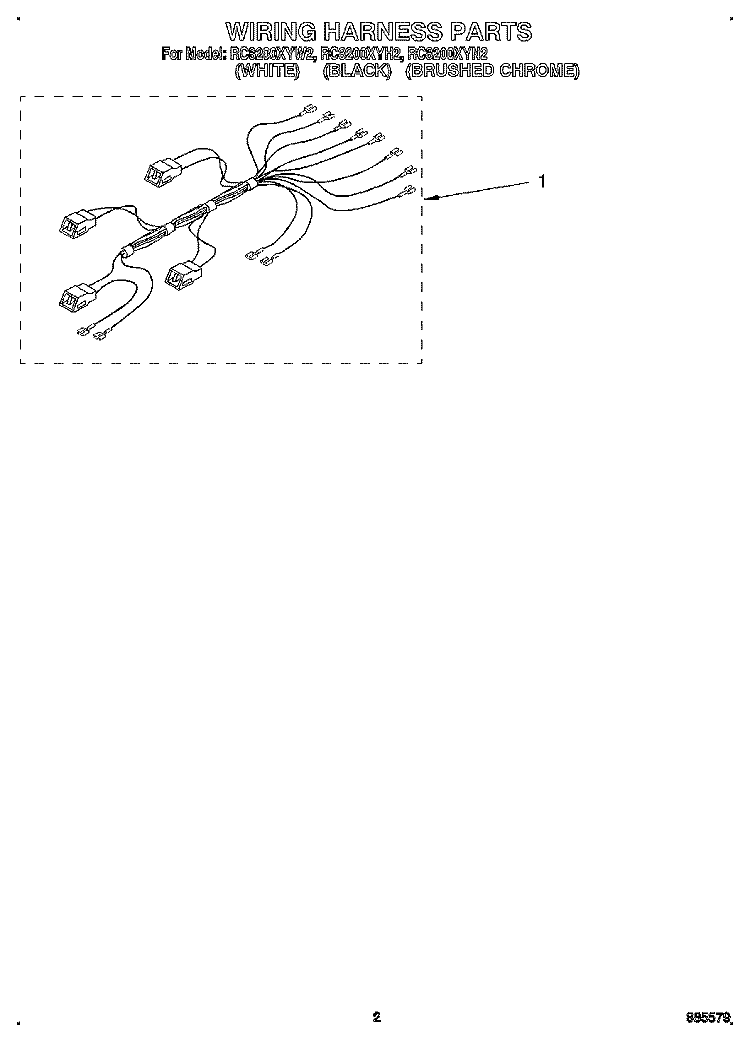 SECTION Diagram and Parts List for RC8200XYH2  Whirlpool Cooktop