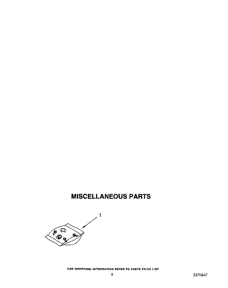 MISCELLANEOUS Diagram and Parts List for DU8900XY0  Whirlpool Dishwasher