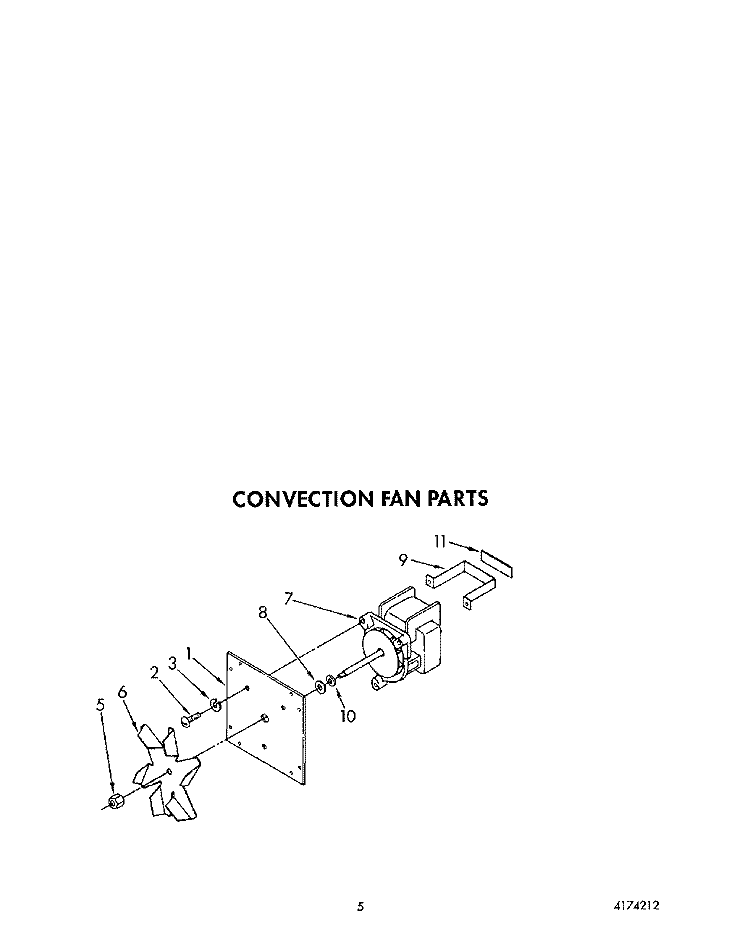 CONVECTION FAN Diagram and Parts List for KEBS277YBL0  KitchenAid Wall Oven