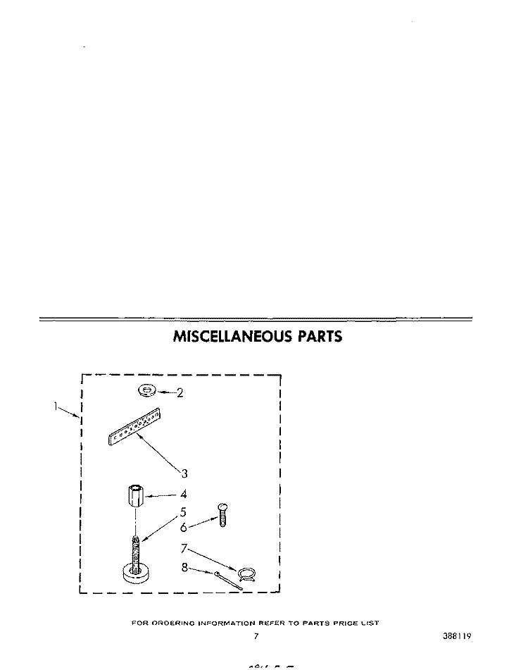 MISCELLANEOUS Diagram and Parts List for LA5460XPW3  Whirlpool Washer