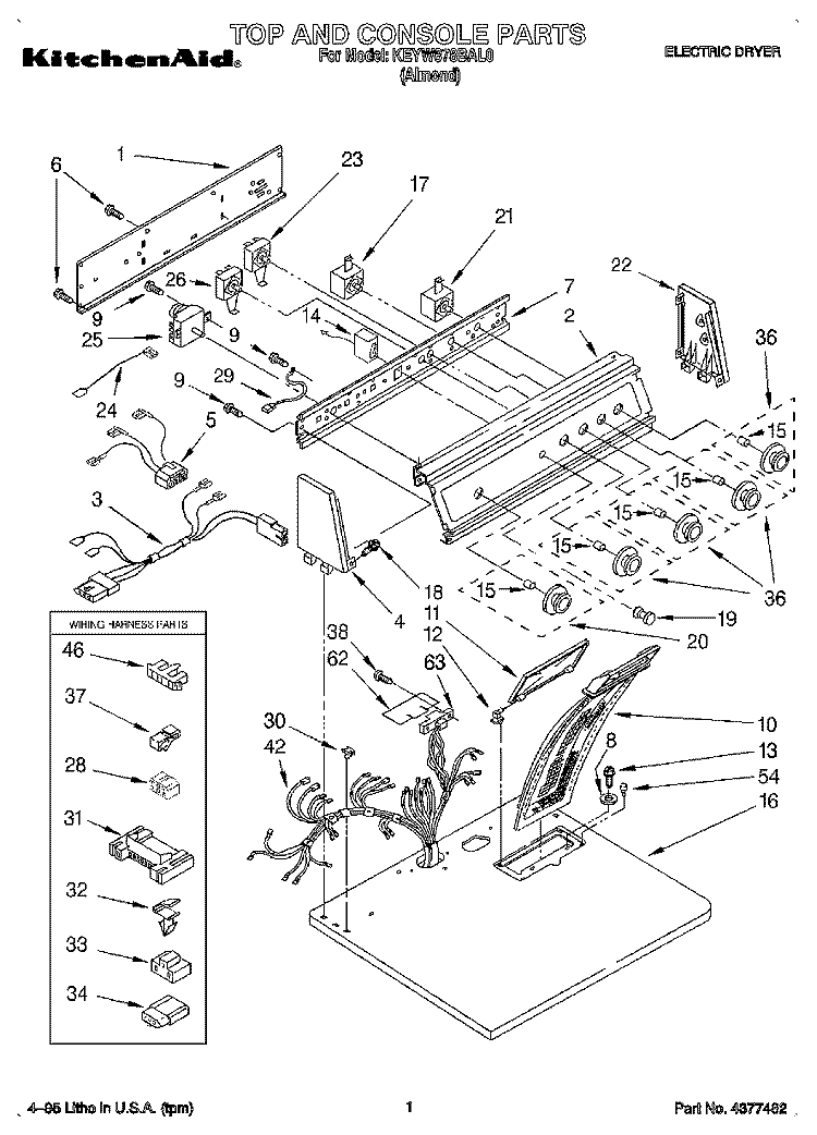 SECTION Diagram and Parts List for KEYW878BAL0  KitchenAid Dryer