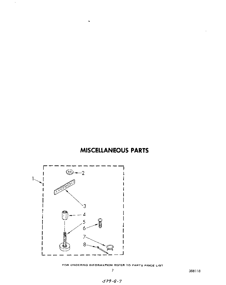 MISCELLANEOUS Diagram and Parts List for LA5430XPW3  Whirlpool Washer