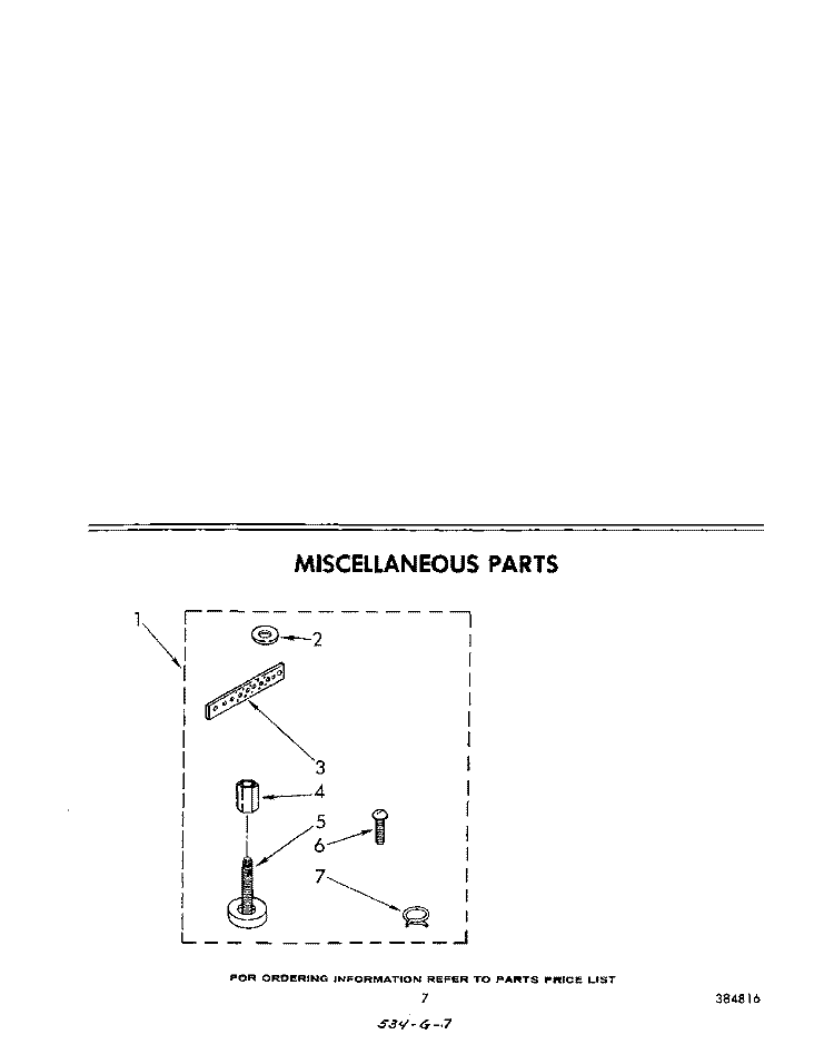 MISCELLANEOUS Diagram and Parts List for LA3400XMW0  Whirlpool Washer