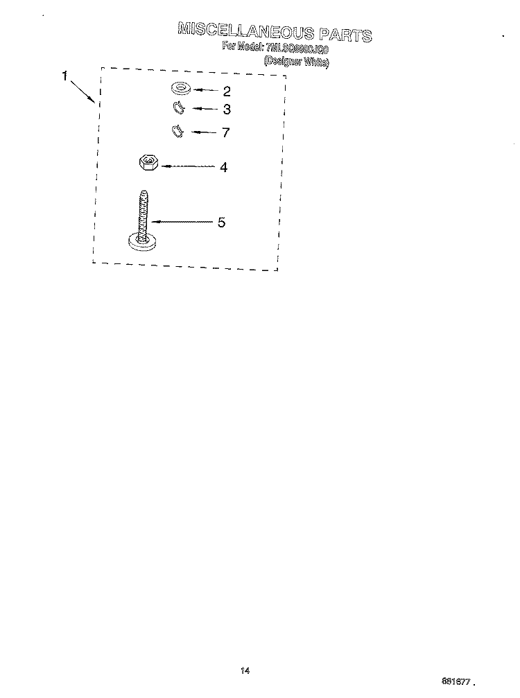 MISCELLANEOUS, OPTIONAL Diagram and Parts List for 7MLSQ8000JQ0  Whirlpool Washer
