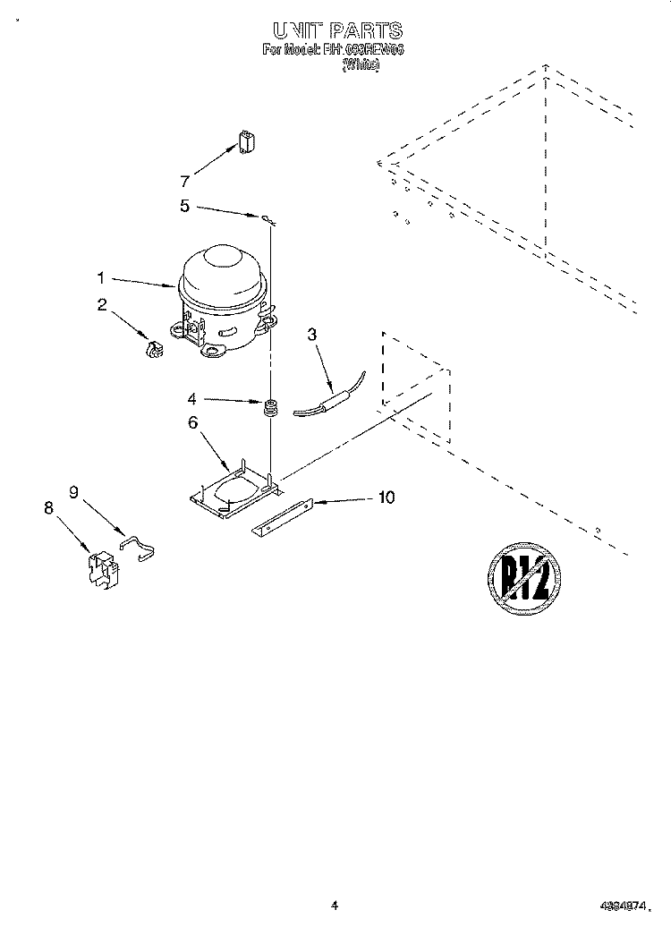 SECTION Diagram and Parts List for RH1099REW06  Roper Freezer