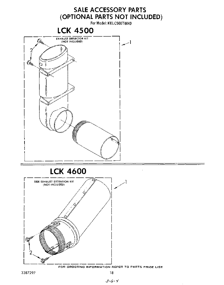 LCK 4500 , LCK 4600 Diagram and Parts List for KELC500TPL0  KitchenAid Washer Dryer Combo