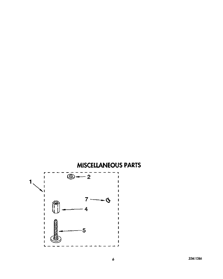 MISCELLANEOUS Diagram and Parts List for 4LBR7255AN0  Whirlpool Washer