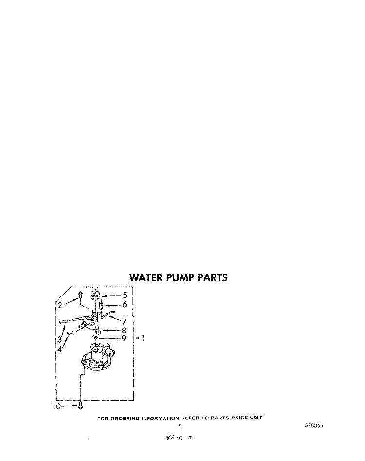 WATER PUMP Diagram and Parts List for LA7000XPW0  Whirlpool Washer
