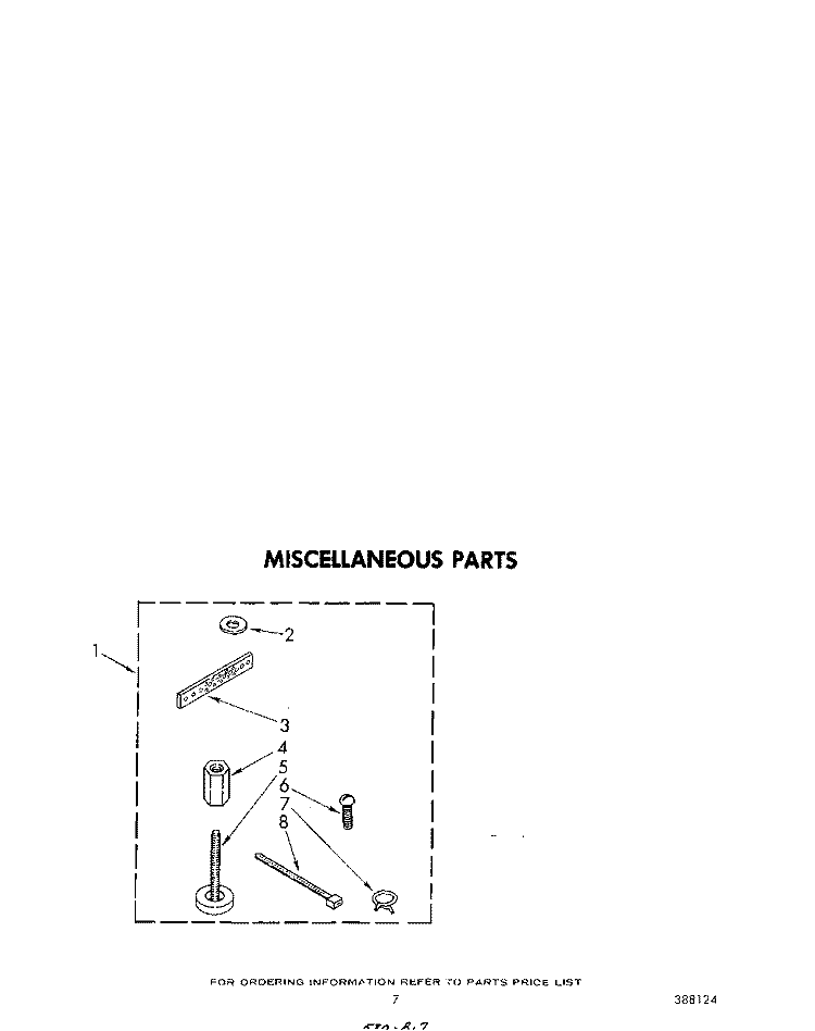 MISCELLANEOUS Diagram and Parts List for LA6000XPW3  Whirlpool Washer