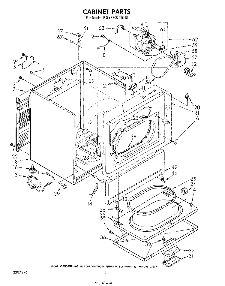CABINET Diagram and Parts List for KGYE900THT0  KitchenAid Dryer