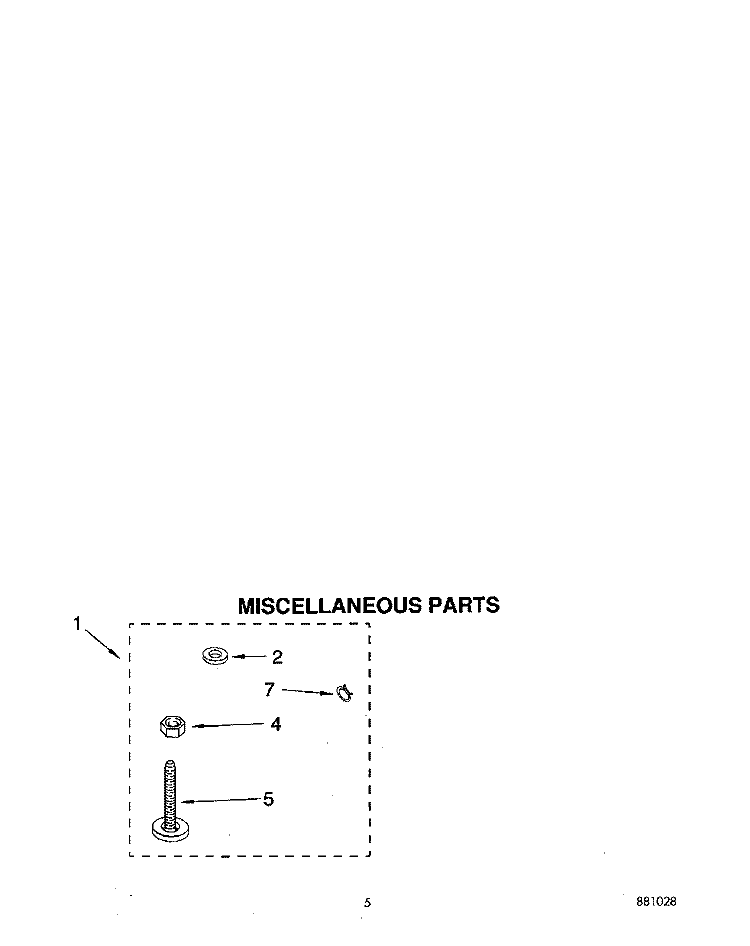 MISCELLANEOUS Diagram and Parts List for LSV7244AN0  Whirlpool Washer