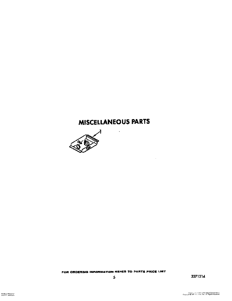 MISCELLANEOUS, LIT/OPTIONAL Diagram and Parts List for TUD2000W1  Whirlpool Dishwasher