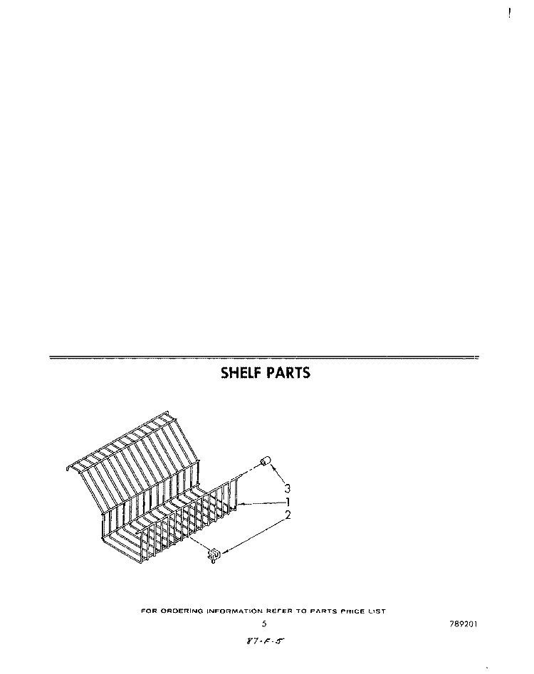 SHELF Diagram and Parts List for EV110CXRW0  Whirlpool Freezer